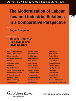 cover image of The Modernization of Labour Law and Industrial Relations in a Comparative Perspective
